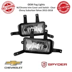 Spyder Oem Fog Lights W/chrome Trim Cover & Switch Clear For Suburban Tahoe. Fixed Price $103.01.