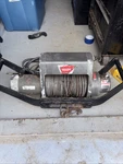 Warn XD9000I Winch Battery Operated With Receiver Mount Missing Remote. Fixed Price $550.00.