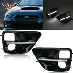 Led Fog Light Drl Daytime Running Lamp Bezels Cover For 2015-2017 Subaru Wrx Sti. Fixed Price $69.99.
