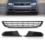 For 2011-2014 Volkswagen Jetta Front Bumper Lower Grille & Fog Lamp Covers 3PCS. Fixed Price $39.99.