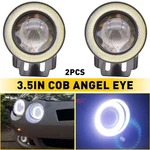 2PCS White Led 3" Fog Light Projector Lamp Angel Halo Eye Ring 6000K. Fixed Price $19.94.