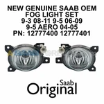Saab Fog Light Pair 9-3 08-11 9-5 04-09 Aero New Genuine Oem 12777400 12777401. Fixed Price $299.99.