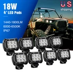 Nilight 8PCS 18W 4 Inch 1260LM Spot Off Road Led Bar For Trucks Atv Utv 5". Fixed Price $69.99.