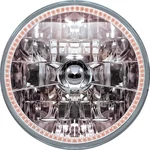 5-3/4" Oracle H4 Sealed Beam Headlamp With Amber Smd Halo. Fixed Price $117.99.