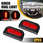 2X Auxito 6 Inches Oval Trailer Tail Light W/ Mounting Bracket Red Waterproof Ec. Fixed Price $28.49.