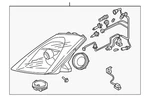 Genuine Nissan Headlight Assembly 26010-CD027. Fixed Price $787.25.