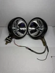 Kc Hilites 4213 Black 6" Round Driving Lights W/ Original Lens Reflectors. Fixed Price $114.95.