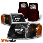 01-05 Ford Explorer Sport Trac Blk Headlight+corner Lamp+dark Red Tail. Fixed Price $158.99.