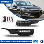 Fit 2016-2017 Honda Accord Seden 4DR Front Bumper Led Drl Fog Lights Lamps. Fixed Price $83.99.