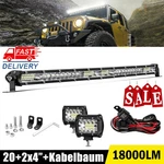 20INCH Led Light Bar Spot Flood Combo +4" Pods Offroad For Jeep Truck Suv+wiring. Fixed Price $34.99.
