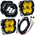Baja Designs Squadron 2.0 Pro Amber Spot Lights Pair, Wiring, Rock Guard Covers. Fixed Price $509.85.