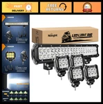 20" 126W Led Bar & 4X 18W Spot Pods Off-road Fog Lights For Jeep, Truck,. Fixed Price $98.09.