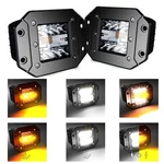 Aslong 2PCS 5INCH Led Flush Mount Pods 6 Modes Amber/white Flasing Strobe Fog.... Fixed Price $59.30.