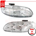 New Headlights Set 2PC Halogen Left Right Side For 1995-2001 Chevrolet Lumina. Fixed Price $123.99.