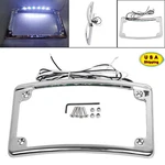 Curved License Plate Frame With Led Light For Harley Electra Road Street Glide. Fixed Price $30.98.