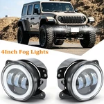 Pair 4 Inch Round Led Fog Lights Bumper Driving Lamps For Jeep Wrangler Jk Cj Tj. Fixed Price $37.43.