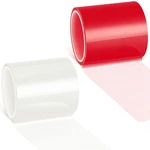 Patelai 16.4 Ft X 2 Self Adhesive Inches, Red, Clear. Fixed Price $18.99.