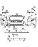 Genuine Mopar Front Fog Lamp 68527257AA. Fixed Price $66.64.