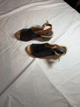Sophia Milano Perforated Leather Slingback Block Heel Sandals Size 8.5. Fixed Price $35.00.