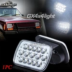 Pair 5X7 7X6" Chrome 15 Led Headlights Fit Jeep Cherokee Xj Yj H6054 E250 Van. Fixed Price $18.98.
