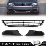 For 2011-2014 Volkswagen Jetta Front Bumper Lower Grille & Fog Lamp Covers 3PCS. Fixed Price $35.98.