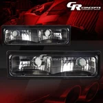 For 88-98 Gmc C/k GMT400 Sierra 1500/2500/3500 Black Housing Bumper Light/lamps. Fixed Price $38.95.