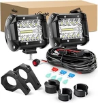 Nilight 4INCH Triple Row Led Pods 60W Flood Spot Combo 6000LM 2PCS 6.5. Fixed Price $69.30.