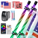 Uni-shine 2PCS 4FT Led Rgb Whip Lights Atv Utv. Fixed Price $154.99.