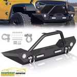 For Jeep Wrangler Jk Jl Gladiator Jt 07-24 Front Bumper W/winch Plate & Lights. Fixed Price $168.00.