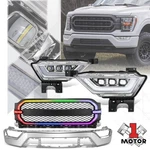 Chrome Led Projector Fog Lights Front Bumper Rgb Grille 21-23 Ford F150. Fixed Price $648.95.