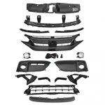 15PCS For Civic 2019-2021 Upper Lower Grille Mesh Fog Lights Bumper Brackets Kit. Fixed Price $120.95.