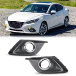 Pairs For 2014 2015 2016 Mazda 3 Front Bumper Fog Light Lamp Bezel Covers Black. Fixed Price $26.99.