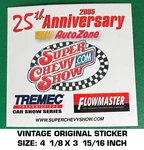 Autozone Super Chevy Show 25 Th Anniversary - Vintage Original Decal Sticker. Fixed Price $5.75.