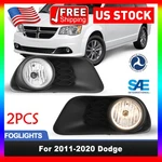 For 2011-2020 Grand Caravan Bumper Driving Fog Lights Lamp Chrome W/ Bezel+bulb. Fixed Price $44.99.