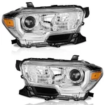Pair Headlights Assembly For 2016-2022 Toyota Tacoma Headlamps W/o Led Drl. Fixed Price $101.49.