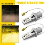 2X Auxito Yellow H3 Led Foglight Headlight Bulbs Lamp Conversion Kit 3000K. Fixed Price $23.74.
