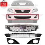 For 2009-2010 Toyota Corolla New Bumper Upper Lower Grille & Fog Light Bezel 4PC. Fixed Price $115.33.