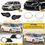 Pair Fog Light Covers Black Front Bumper Trim For 2011-2017 Toyota Sienna Xle. Fixed Price $17.09.