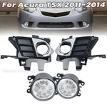 Led Bumper Fog Light Lamp Frame Cover W/chrome Trim 4PCS/SET For Acura Tsx 11-14. Fixed Price $86.12.