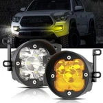 Auxbeam Led Fog Light Kit White + Amber Shield For Toyota Tacoma Tundra 4RUNNER. Fixed Price $127.59.