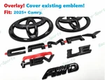Overlay Gloss Black Front Rear Toyota Logo Camry Hev Awd Emblem 2025+. Fixed Price $68.81.