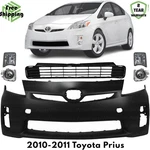 Front Bumper Cover Fascia & Fog Light Assembly Kit For 2010-2011 Toyota Prius. Fixed Price $323.88.