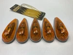 (5) Pilot Teardrop Amber Cab Marker Clearance Lights Lamps 5-1/2"X2-5/16"X1-5/8". Fixed Price $23.35.