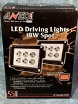 Anzo 861141 3.5"X2" 2X18W Rectangular Spot Beam Led Lamps With Amber Covers. Fixed Price $35.00.