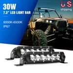 Nilight 2PCS 7 Inch 30W Led Bar Super Slim Single Row Spotlights 4WD Truck. Fixed Price $36.99.