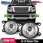 Fog Lights Fits 2016-19 Nissan Titan Pair Factory Lamps Clear Bumper Left+right. Fixed Price $21.89.