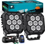 Nilight Led Pod 2PCS 3.8 Inch 45 W Square Driving Lights Flood Beam. Fixed Price $69.99.