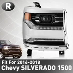 Headlight For 2016-2018 Chevy Silverado 1500 W/led Module Chrome Bezel Right. Fixed Price $144.99.