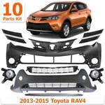 New Front Bumper Cover Primed Plastic & Fog Lights Kit For 2013-2015 Toyota RAV4. Fixed Price $388.01.