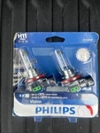 Philips H11 Headlight Bulb, Up To 30% More Vision, 2EA,12362PRB2, White. Fixed Price $25.00.